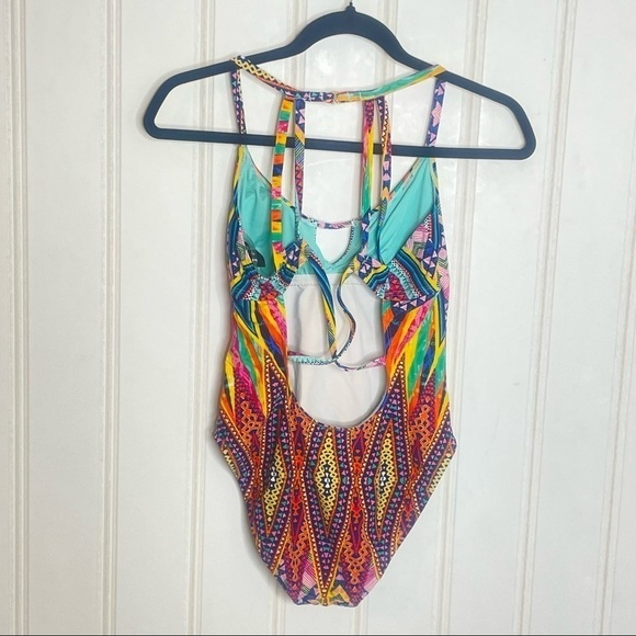 La Blanca Color Me Happy Plunging One-Piece Swimsuit 30 - Picture 7 of 9